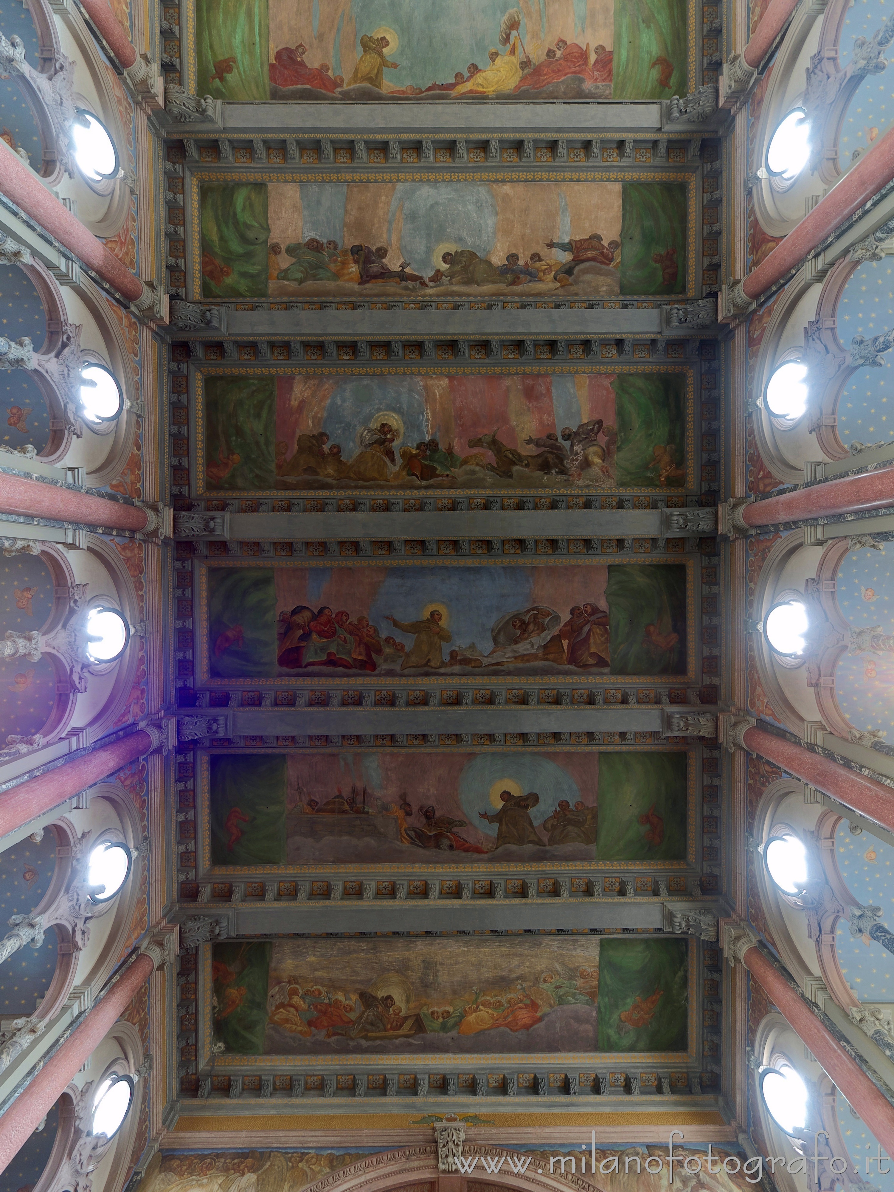 Milan (Italy) - Ceiling of the Sanctuary of Sant'Antonio da Padova